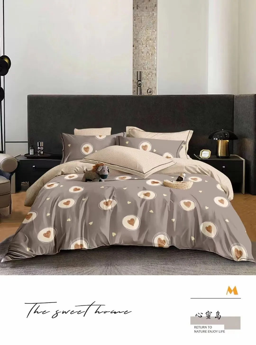 oem 3pcs set microfiber hotel duvet cover set