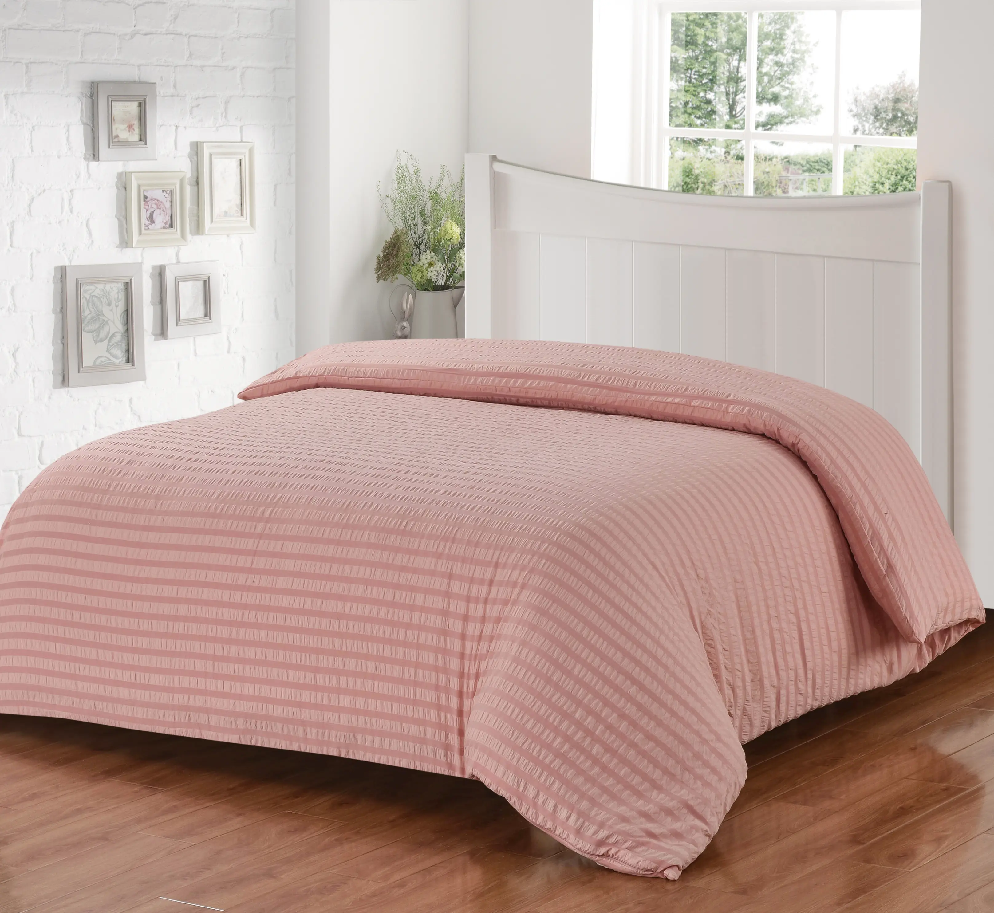 Microfiber Seersucker Bedding Set & Duvet Cover, Breathable