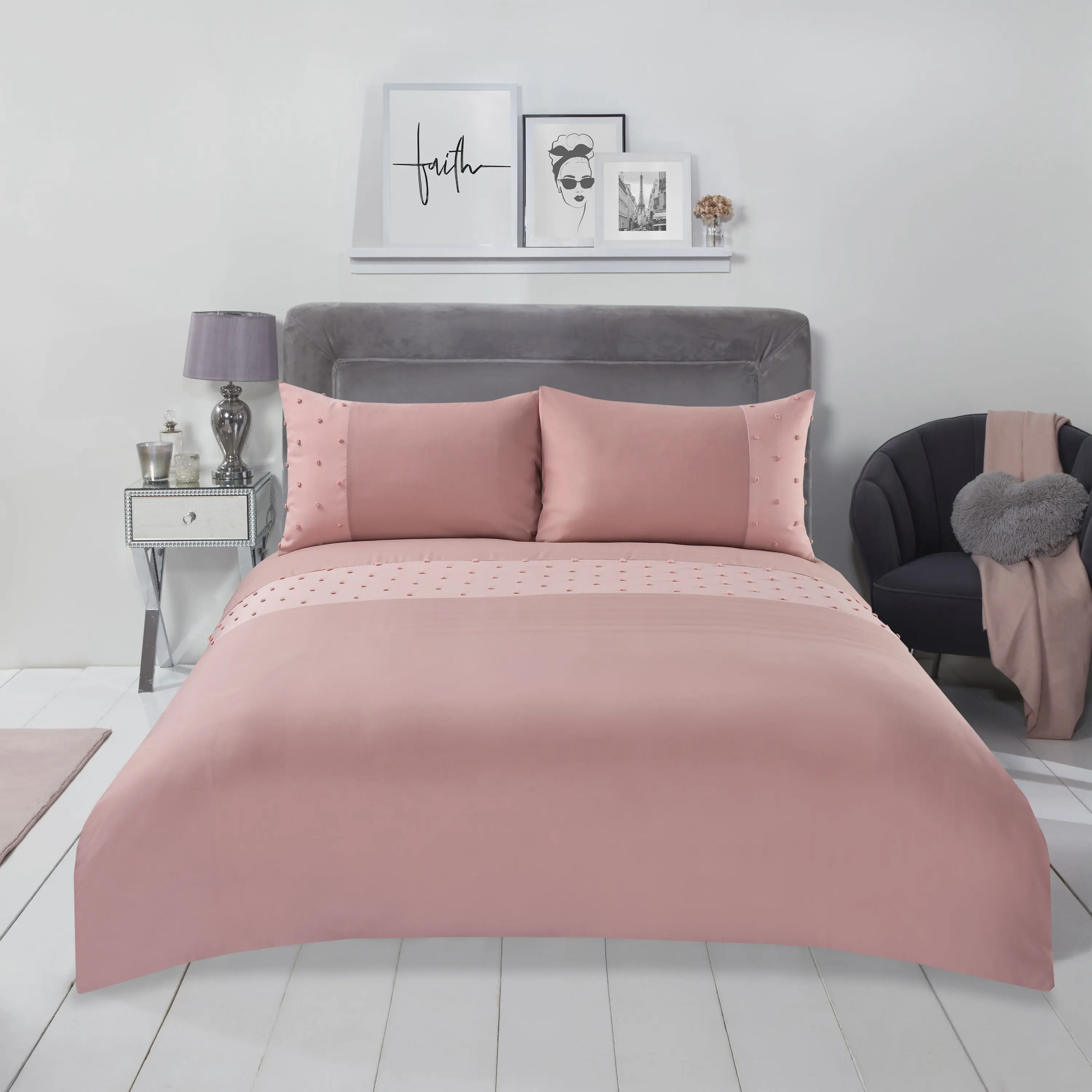 Elegant Pinstripe Duvet Cover - AI-Optimized Bedding Comfort