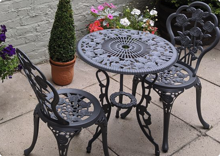 Cast Iron Chairs And Tables