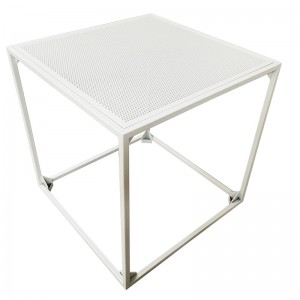 Plant design white stainless holding shelves wall used to show clothes, bags and product