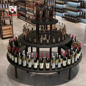 Wood Alcohol Display Rack Whisky Shop Interior Design Wine Shop Fitting Display Stand Shelf For Liquor Champagne Wall Cabinet