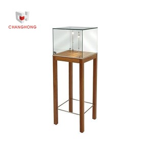 Jewelry display case antique museum show case with led light curio glass display cabinet