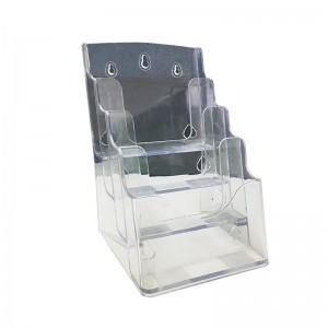 Changhong customized  4 tier acrylic stand leaflet holders display flyer for front desk of various stores