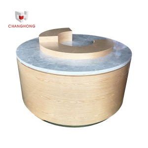 Luxury round wooden sunglasses table display stand for glasses store optical shop interior furniture design