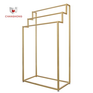 Multi-Functional 2023 New Premium Exhibition Black Steel Rack For Scarf Curtain Carpet Display Spiral Clothes Display Rack