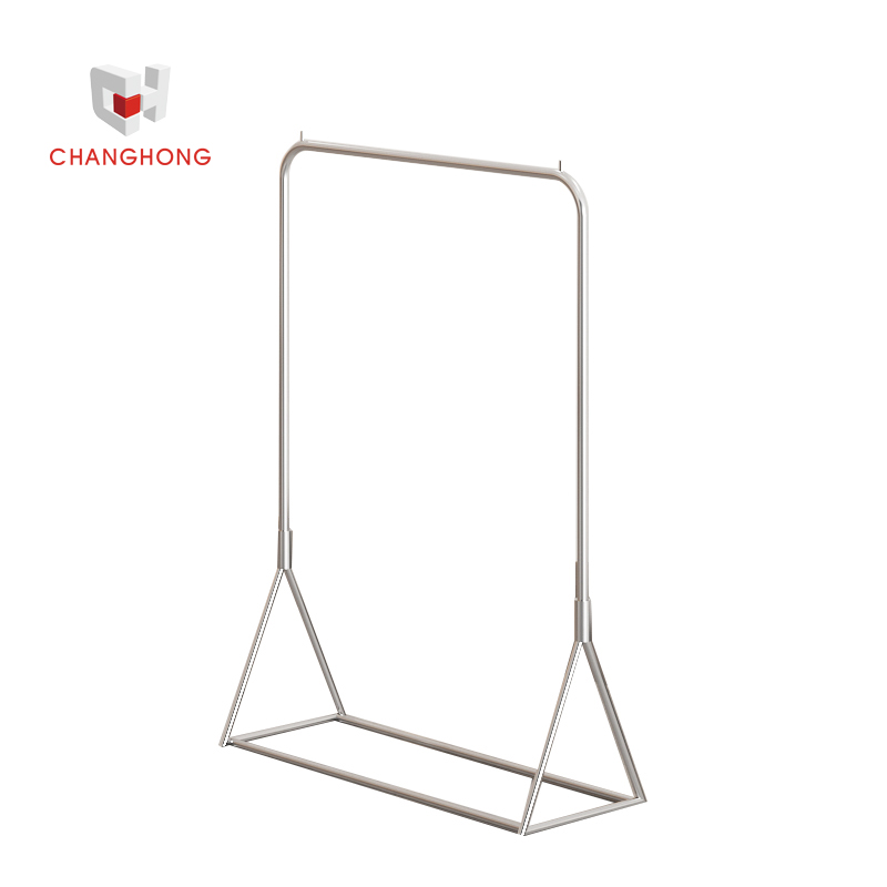 Heavy Duty Silver Round T-Shirt Display Racks | Industrial Pipe