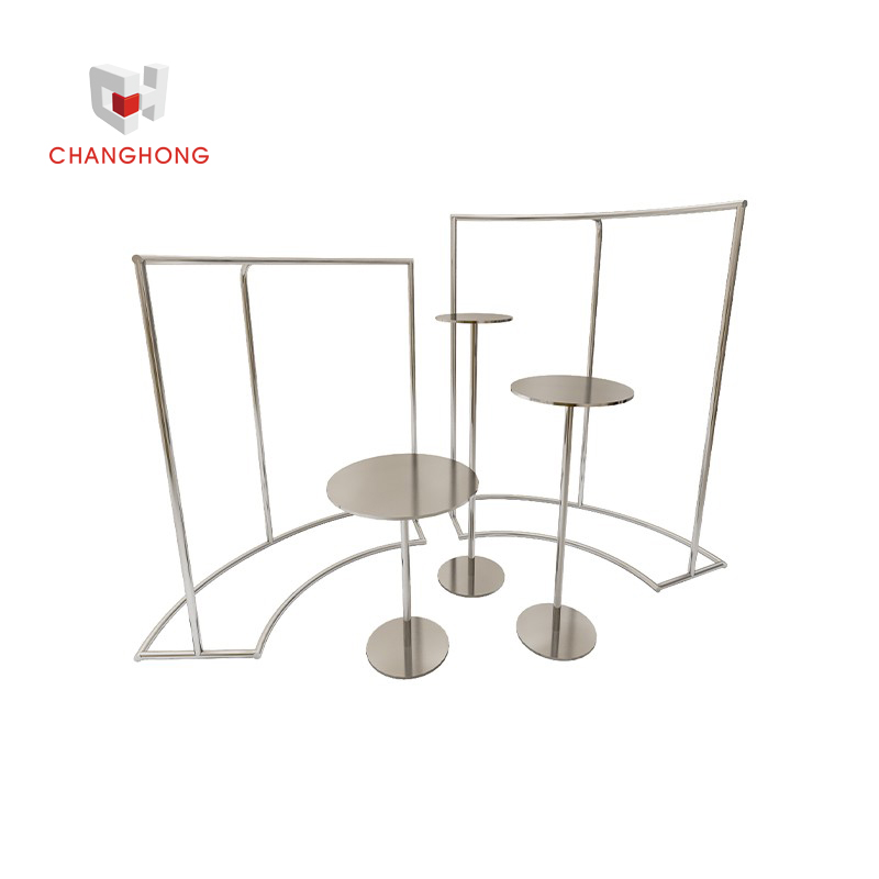 Freestanding Arc Metal Side Hanging T-Shirt Display Rack for Shops