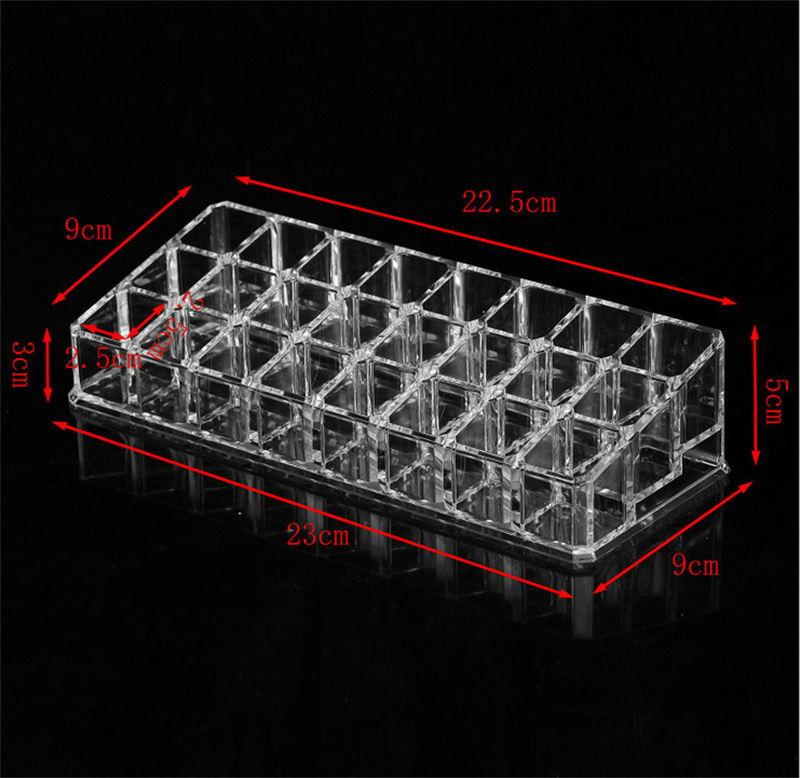 Best logo sign custom claer acrylic lipstick holder display organizer 24 slots for bedroom cosmetics store Best logo sign custom claer acrylic lipstick holder display organizer 24 slots for bedroom cosmetics store