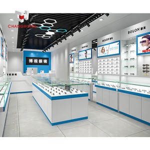 Eyewear Wall Shelf Display Stand Furniture Cabinet Optical Shopfitting Store Fixture Optical Shop Interior Design Decoration