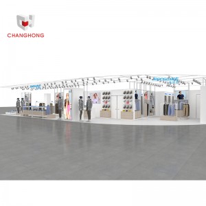 Clothes Store Rail Display Rack Metal Retail Commercial Wholesale Clothing Shaped Hanging Clothes Garment Display Racks Stand