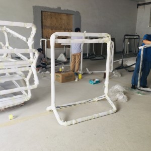 Chinese Factory direct sale Lightweight and concise Steel round pipe sprayed clothes display rack