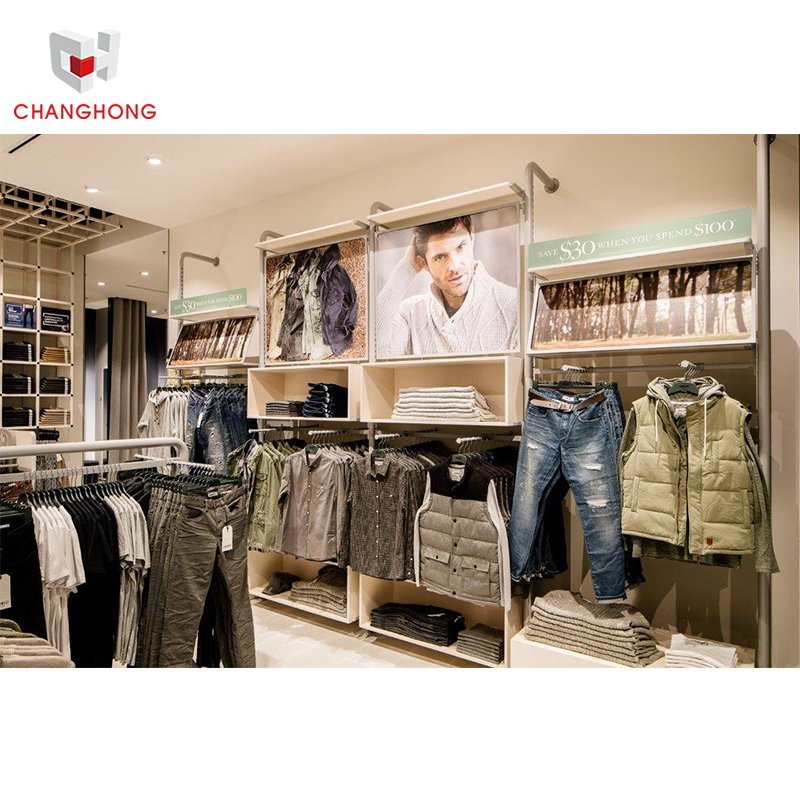 CHANGHONG One-Stop Fashion & Casual Wear Shop Display Rack Design