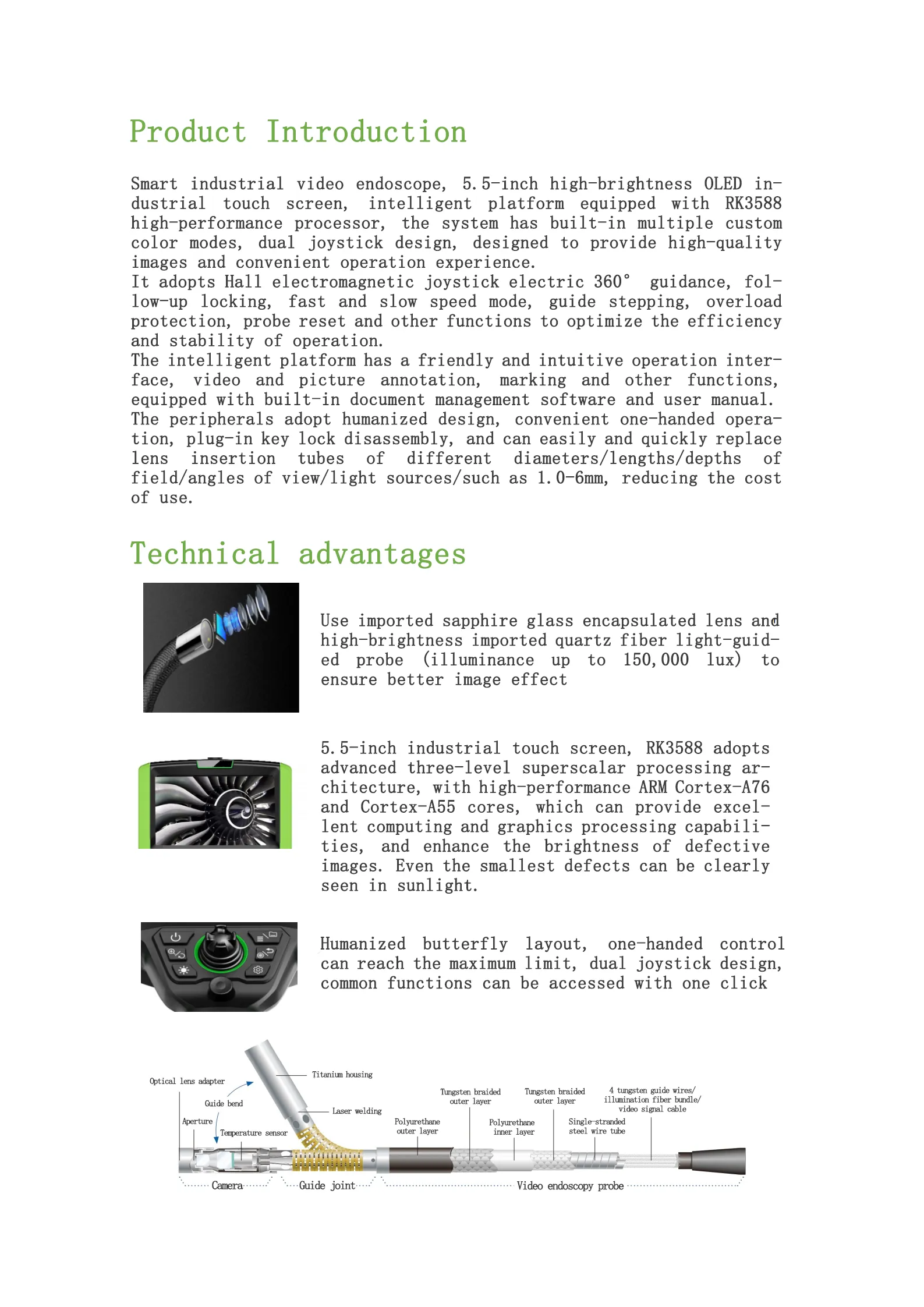 Industrial Video Endoscope