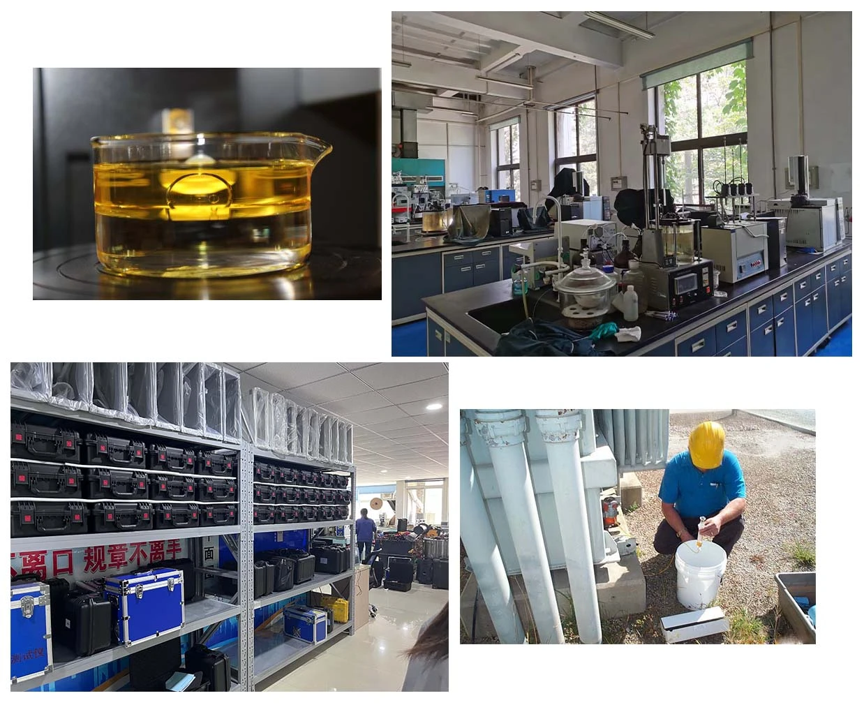 What equipment is needed to set up an oil chemical laboratory?