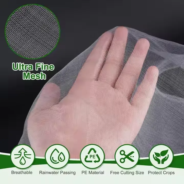 Insect Screen Garden Netting against Bugs Birds Squirrels White-Various Size