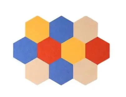 Visual Appeal and Acoustic Function of Polyester Hexagon Panels