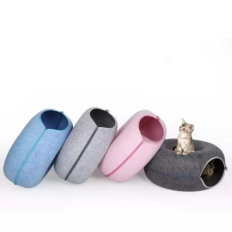 Donut-Shaped Felt Cat Beds: A Stylish Addition to Your Home