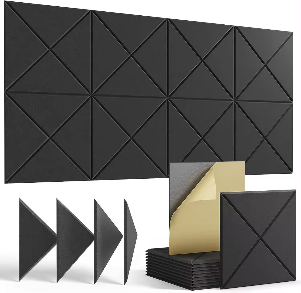 Soundproof Board Polyester Fiber Decorative Acoustic Felt Panel 3d Self Stick Acoustic Wall Panels