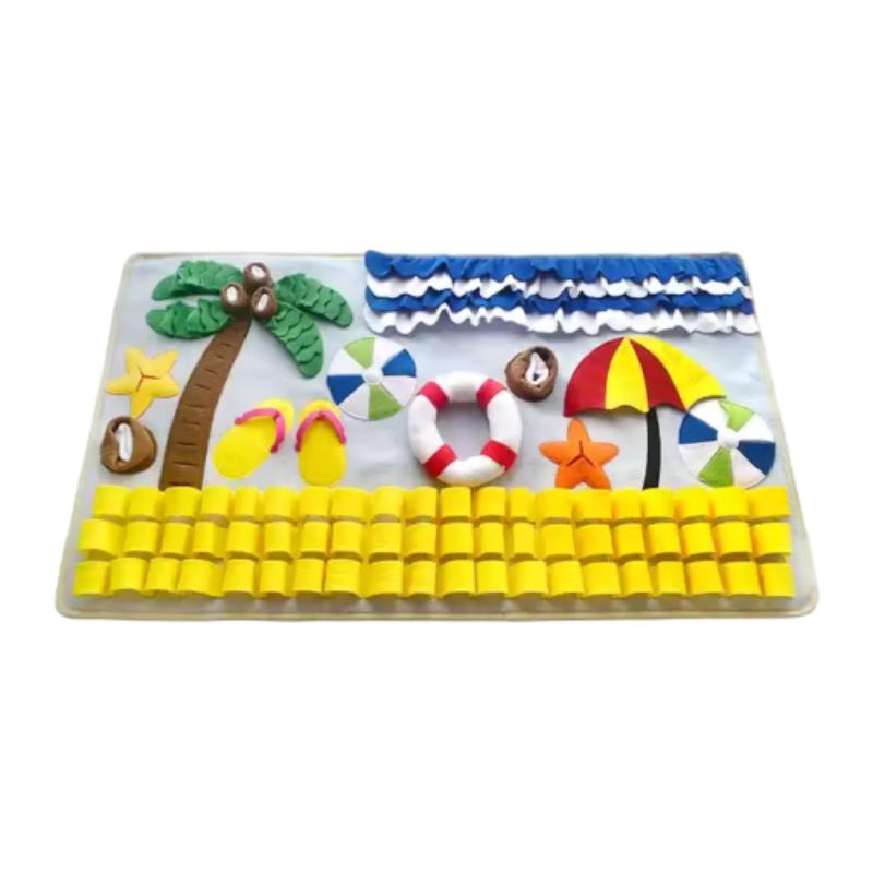 Beach Vacation Style Pet Sniffing Pad pet snuffle mat for dogs interactive feed game