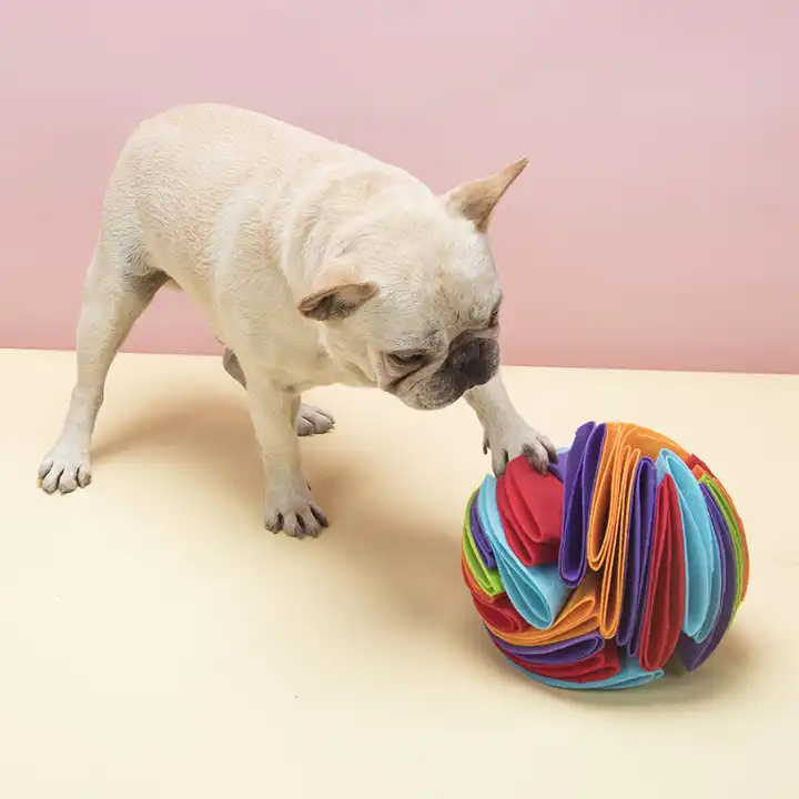 Manufacturer Felt Multi-Colors Chew Snuffle Ball For Dogs