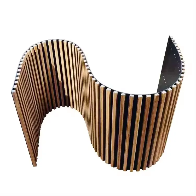 Flexible Tambour Panels Sound Insulation 3D Wooden Slat Wall Panel Acoustic Panels