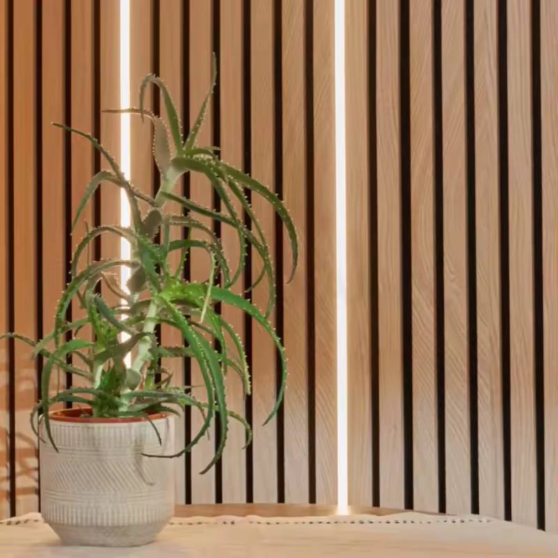 Creative Wooden Slat Wall Ideas with LED Lighting for Stylish Interiors