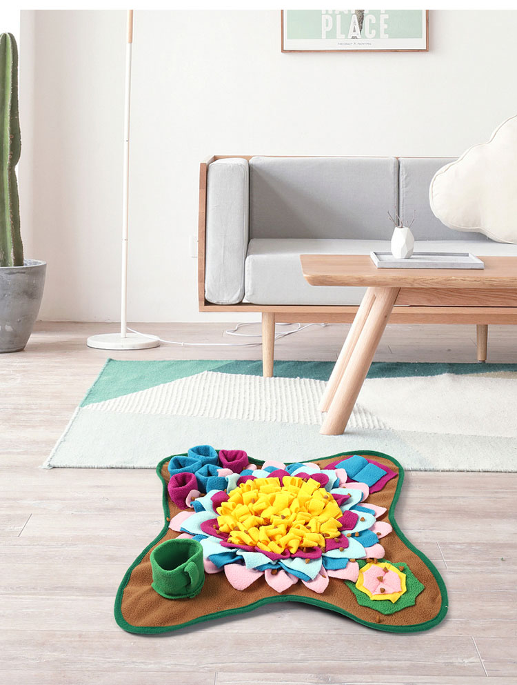 Engaging Dog Playtime with a Snuffle Mat for Rewarding Feeding Sessions