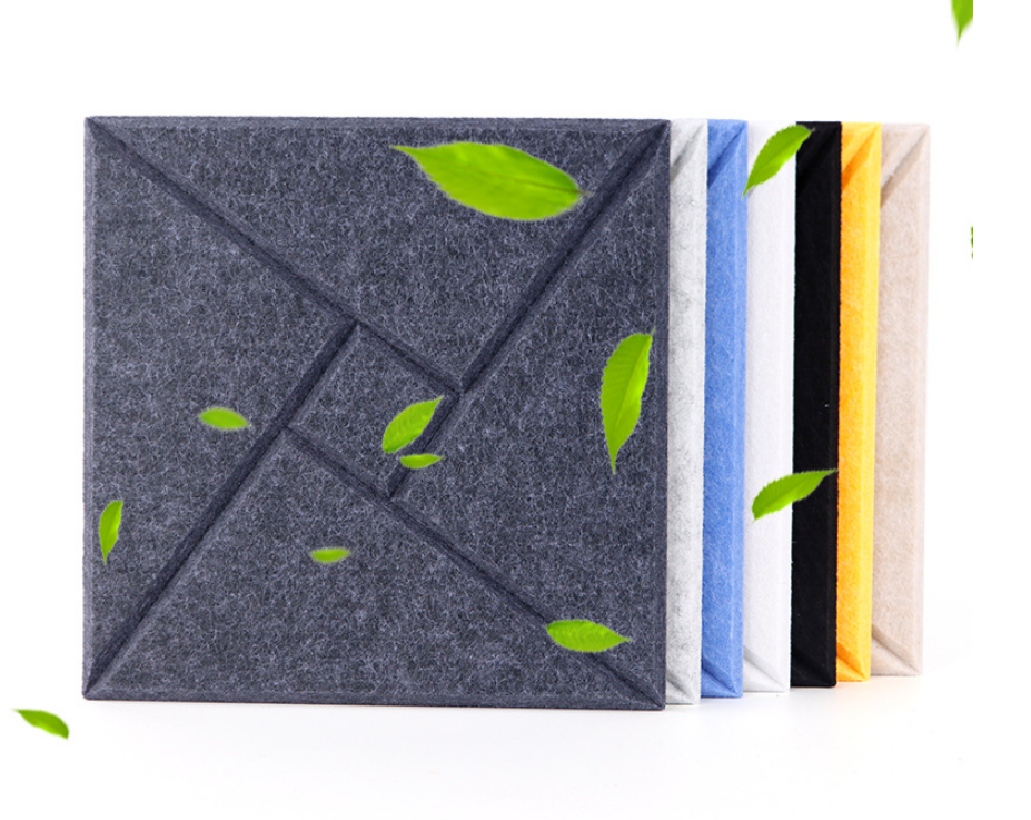 led lights behind acoustic panels