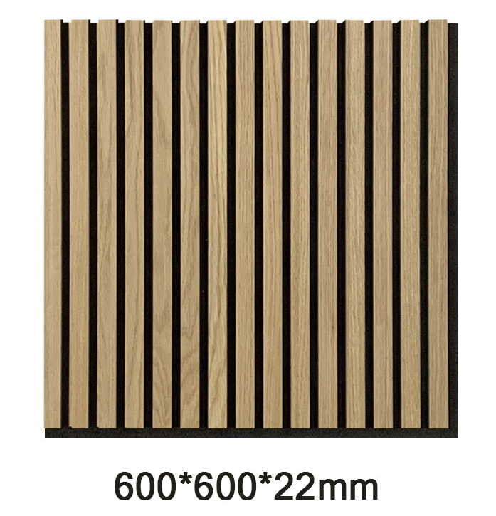 3 Side Oak Wood Veneer Soundproofing Wall Panel