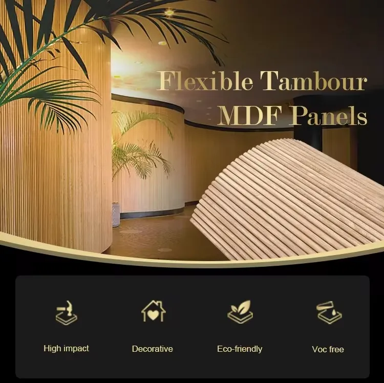 3 Side Oak Wood Veneer Soundproofing Wall Panel
