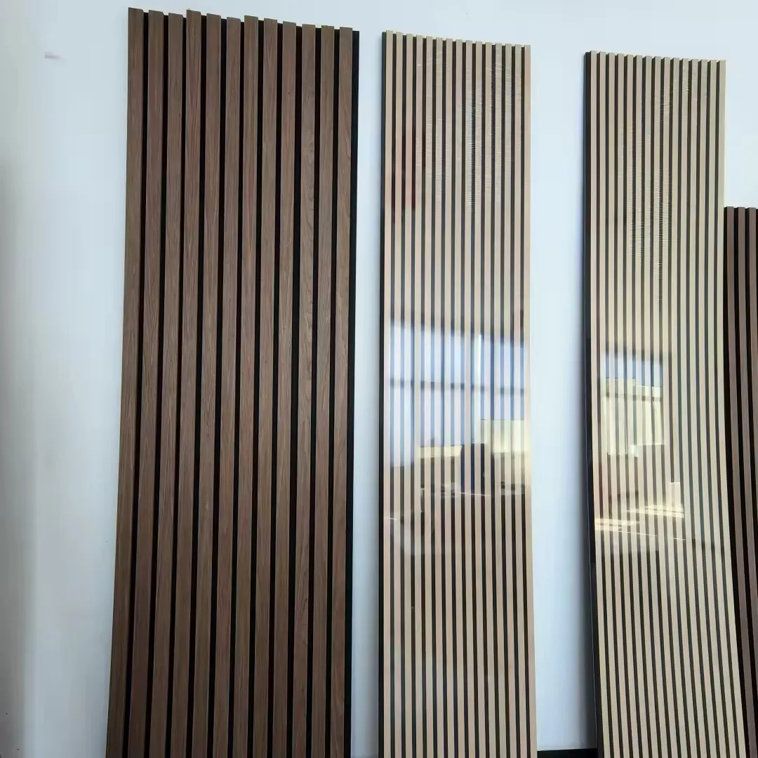 slatted indoor wall panel