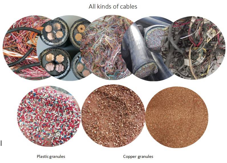 Automatic Scrap Cable Granulator Copper Wire Recycling 99%+