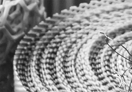 Rectangular woven vibrating screen mesh.