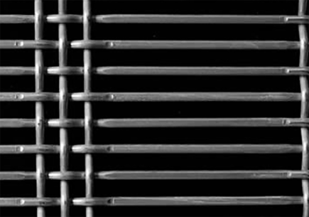 Rectangular woven vibrating screen mesh.