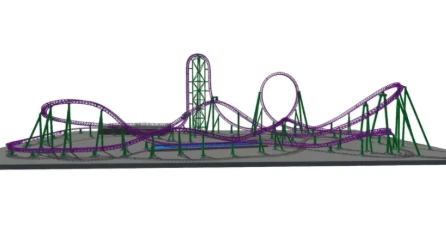 Spiral Lift Design in Lake-Crossing Roller Coasters
