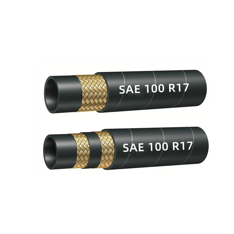 Compact 21Mpa Working Pressure Layer or Two Layers Steel Wire Reinforced Hydraulic Hose SAE 100 R17
