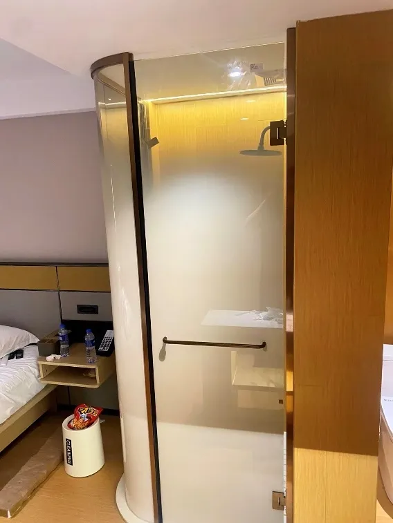 Custom Safety Shower Glass Panel with Privacy Finish for Bathroom Use