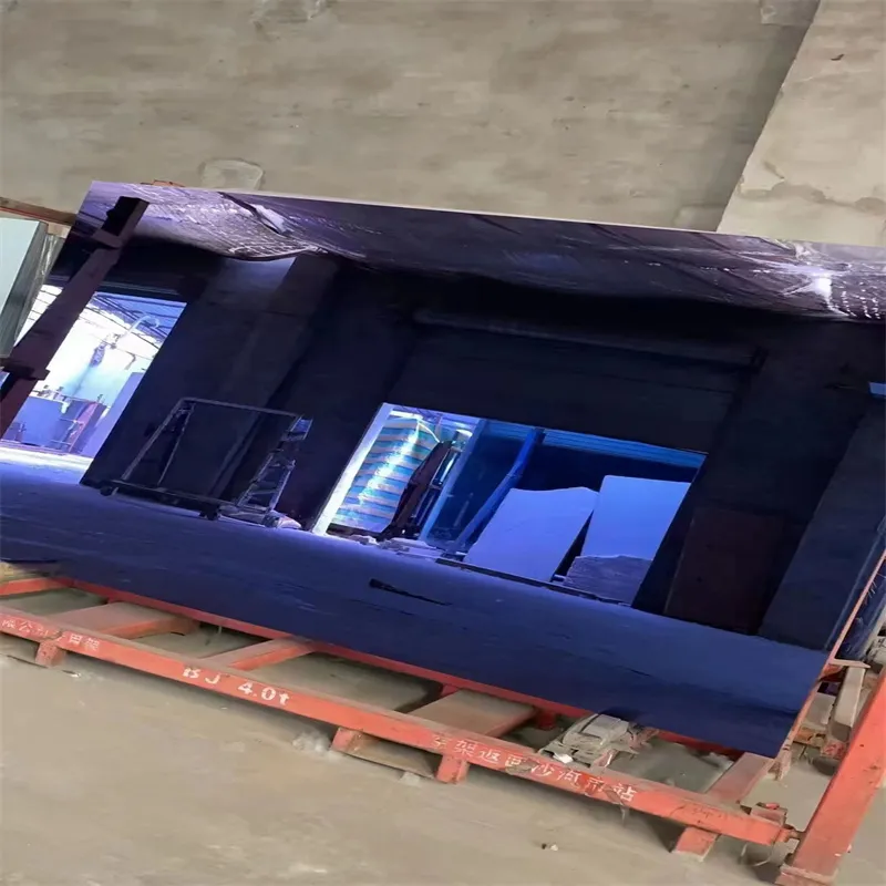 glass mirror with lights