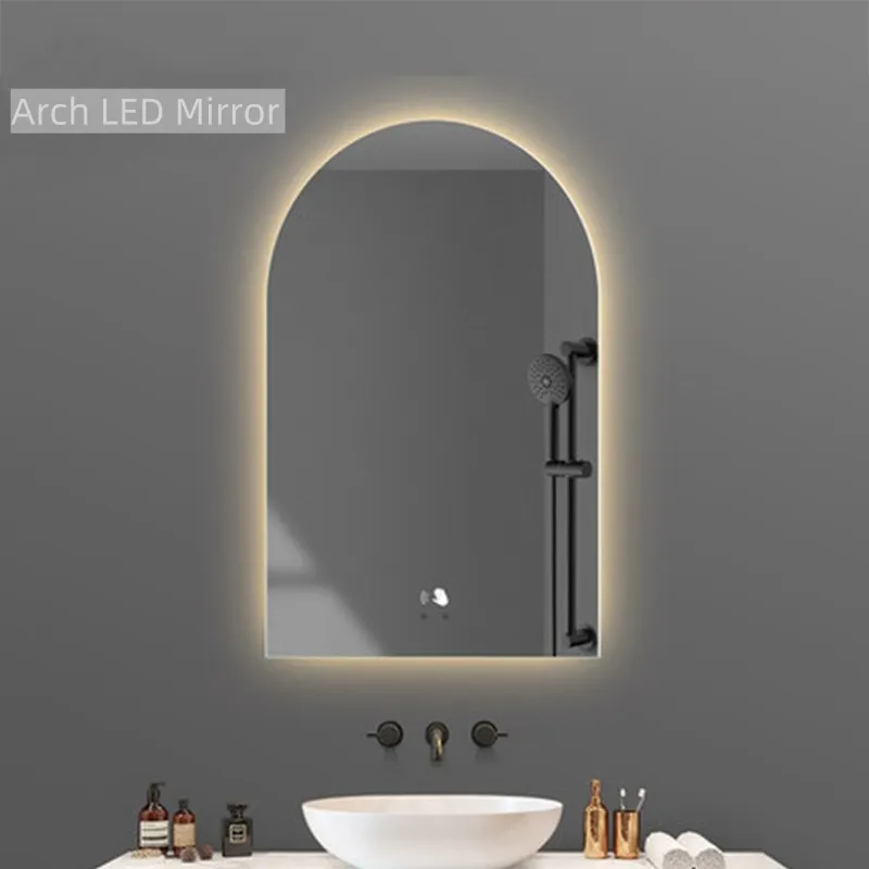arch led mirror