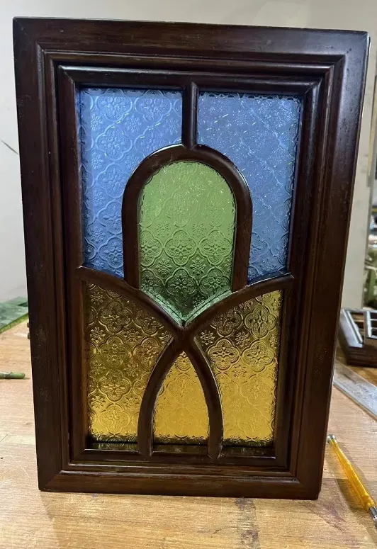 black reflective glass