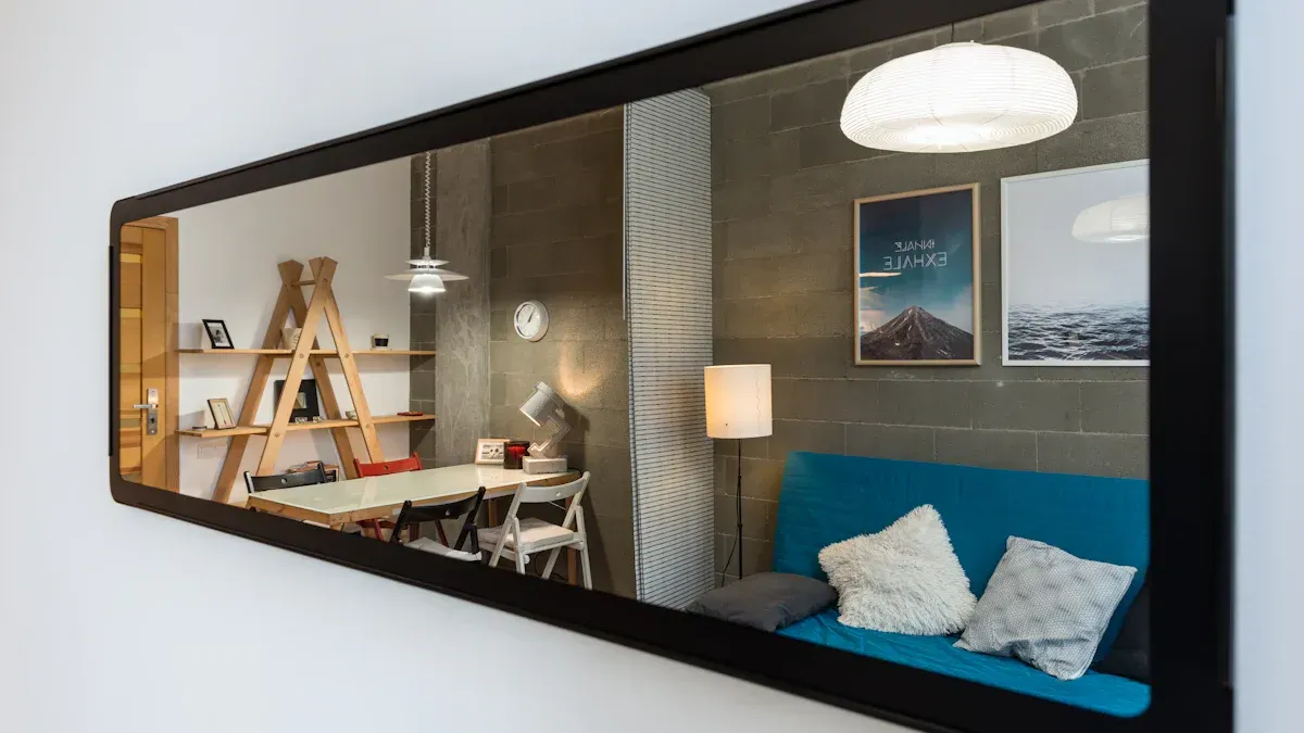 Silver Wall Mirrors for Living Room