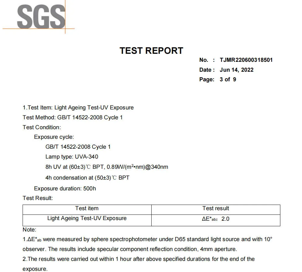 PP rigid sheet (UV stabilized)
