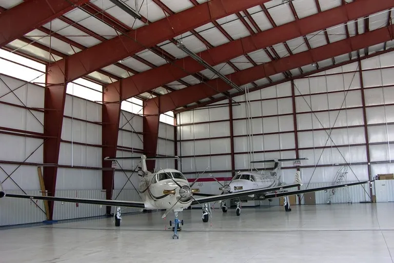 The Erection Process of a Steel Building Hangar
