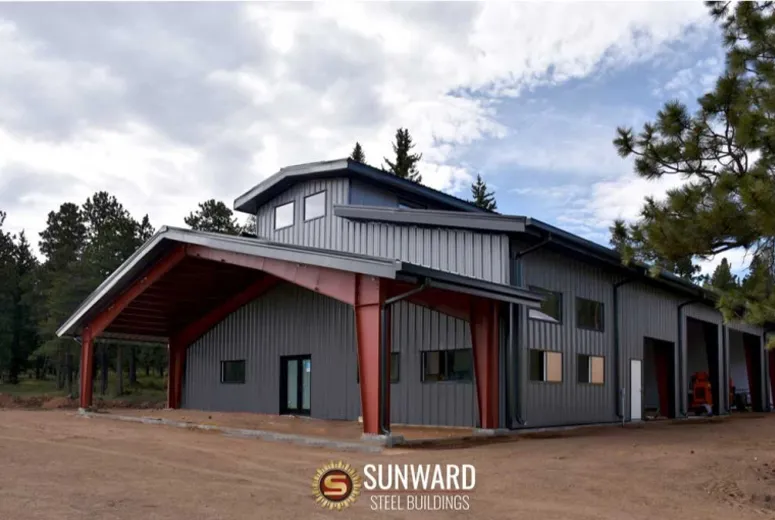 40 x 80 steel building with living quarters