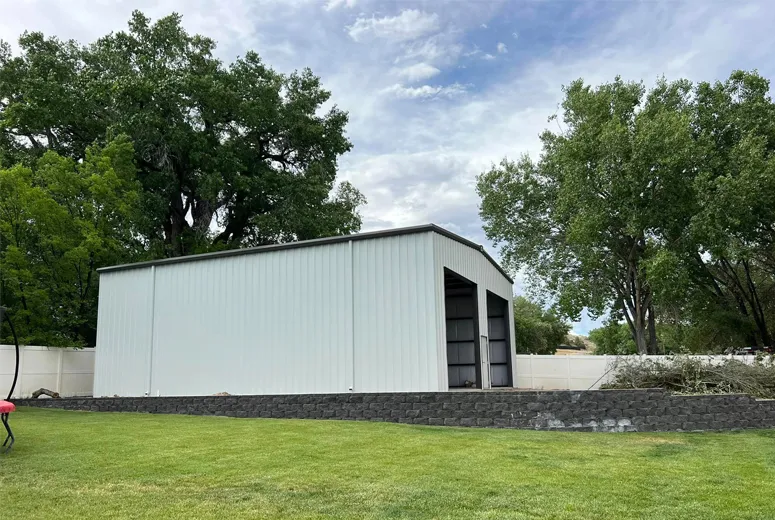 single slope metal garage
