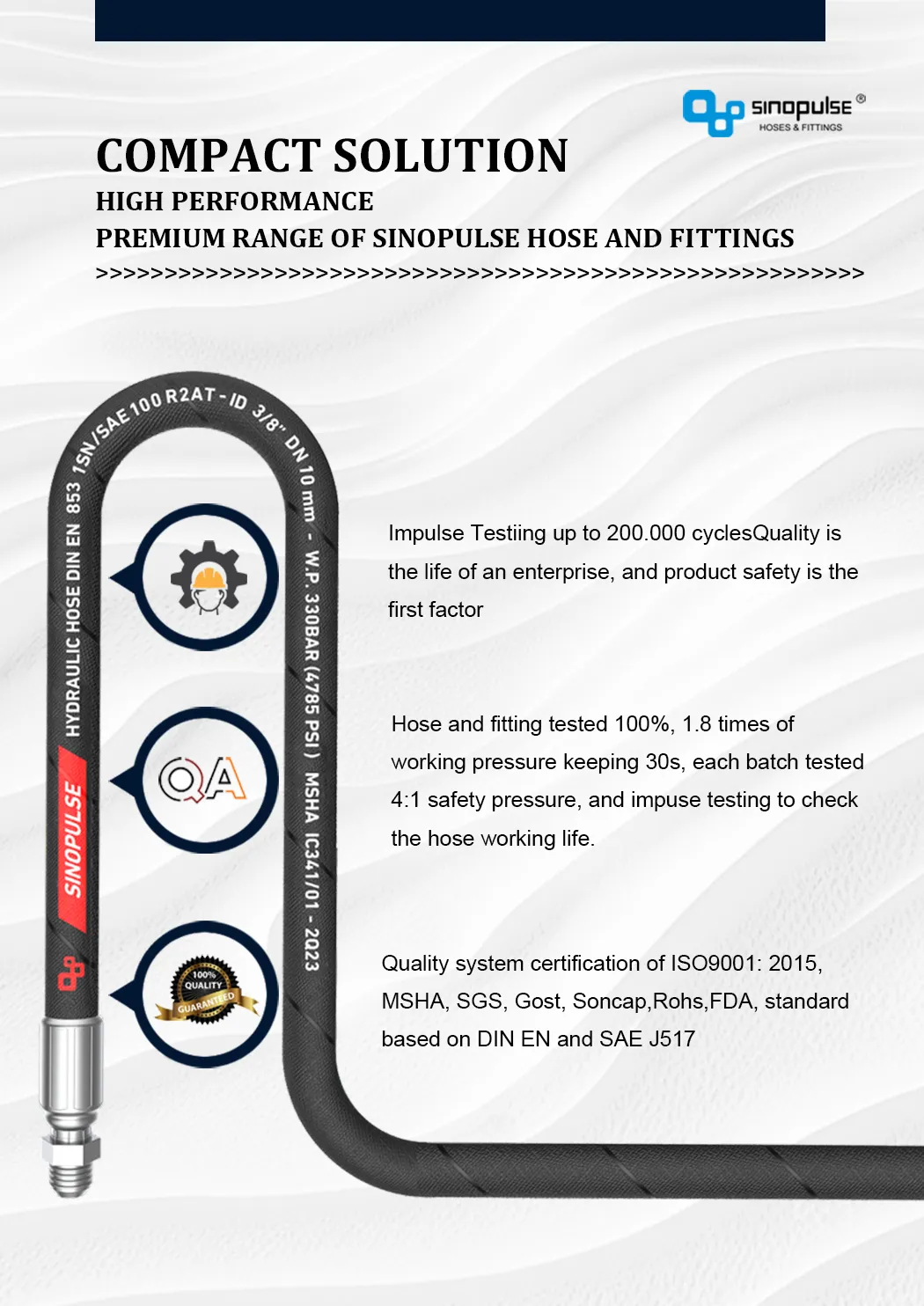 flexible high pressure steam hose