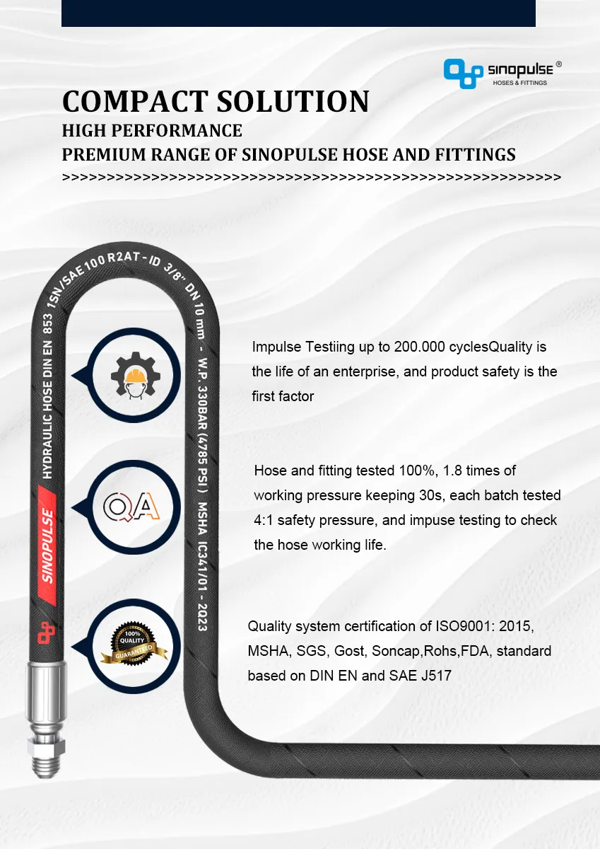 SAE100 R12 Four Steel Wire Spiral Hydraulic Hose