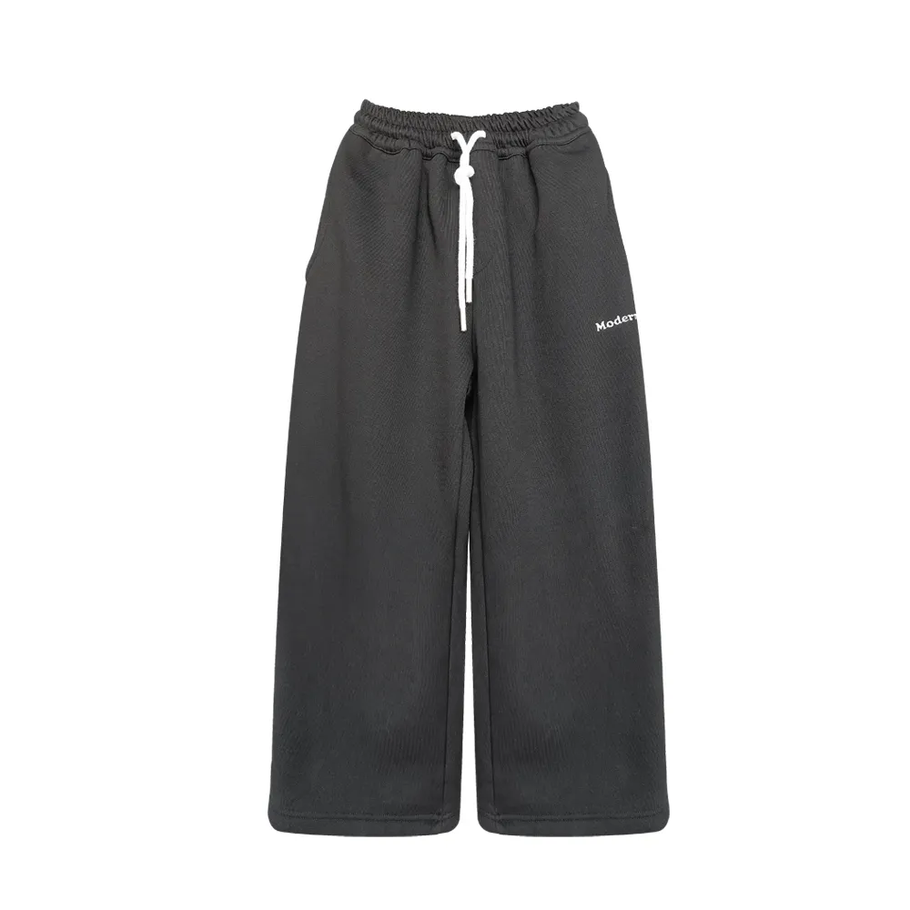 Kids' Black Fleece-Lined Sweatpants