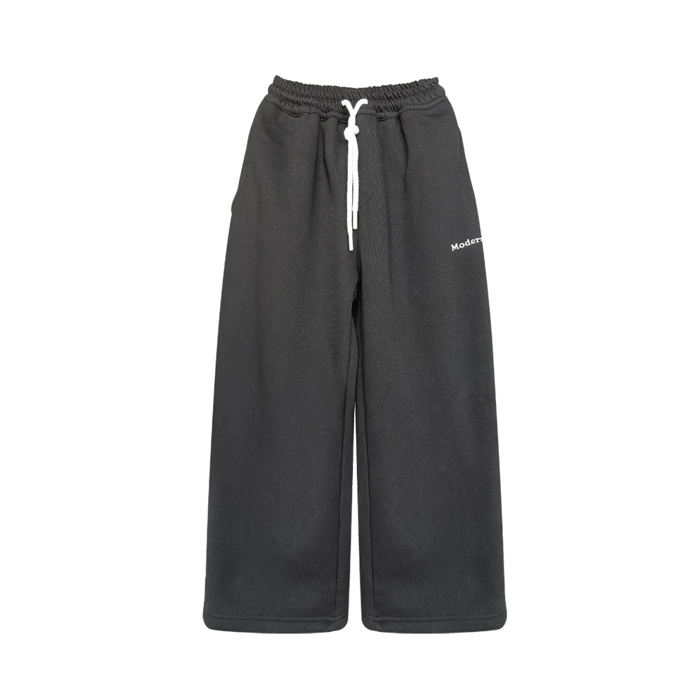 Kids' Black Fleece-Lined Sweatpants
